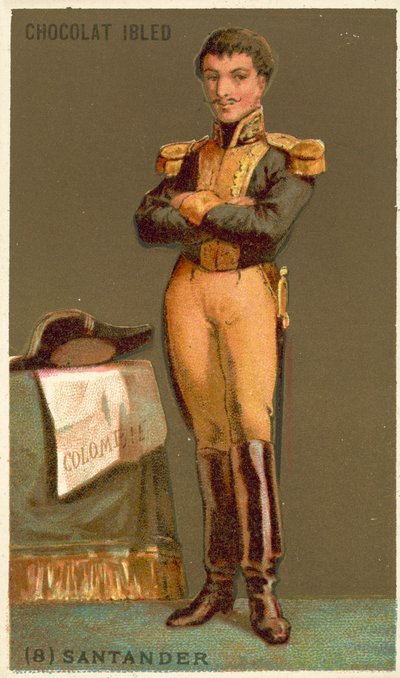 Francisco de Paula Santander, Colombian Soldier and Politician by French School